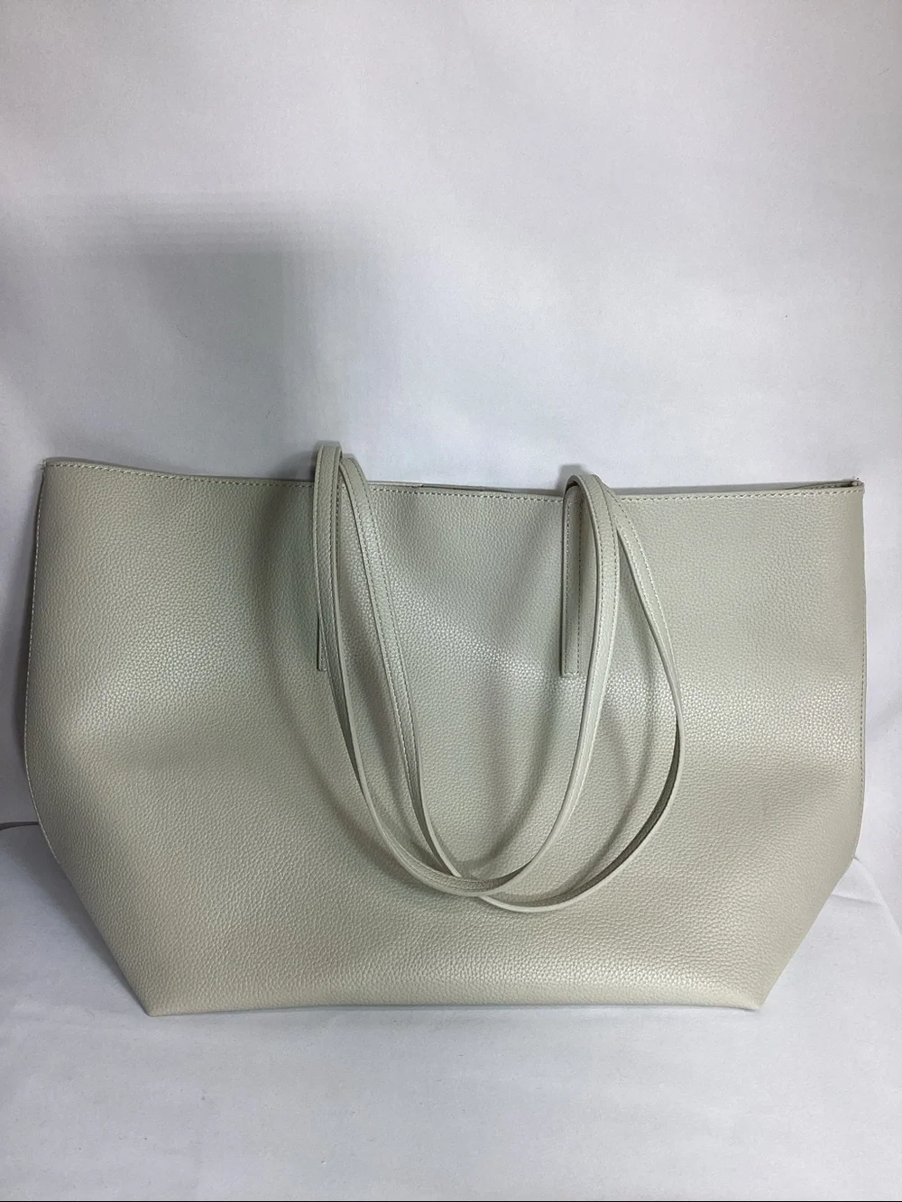 NWOT MANGO Large Tote Bag in Beige - Picture 4 of 11